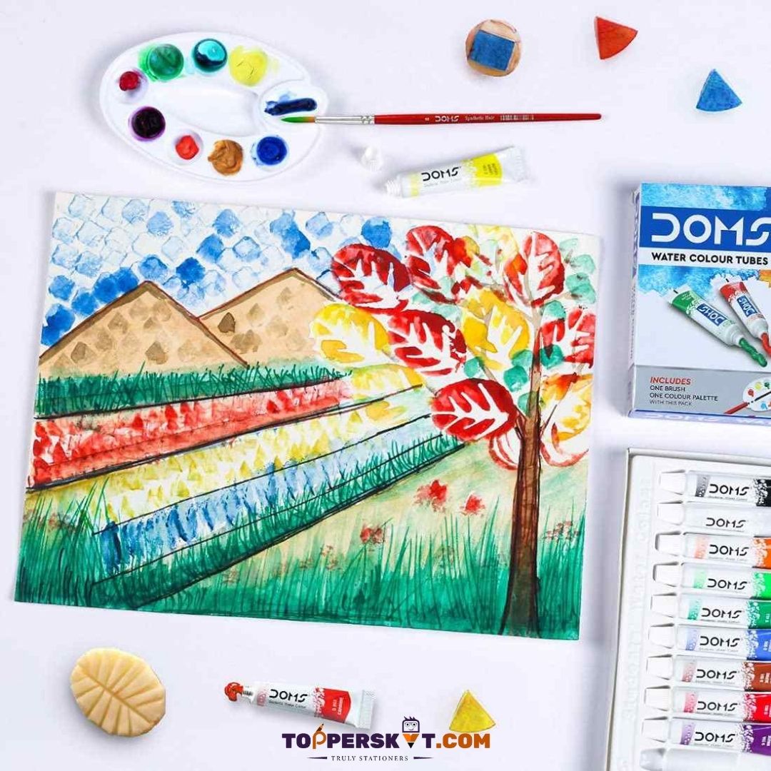 Doms Water Colour Tubes: Vibrant Artistic Possibilities Await ( Pack Of 12 ) - Topperskit LLP