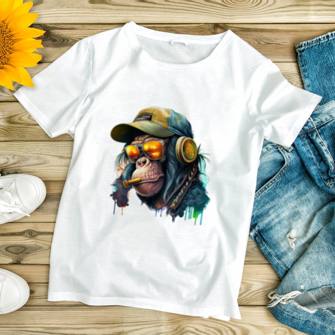 White Printed T-Shirt – Stylish & Comfortable (Pack f 1)