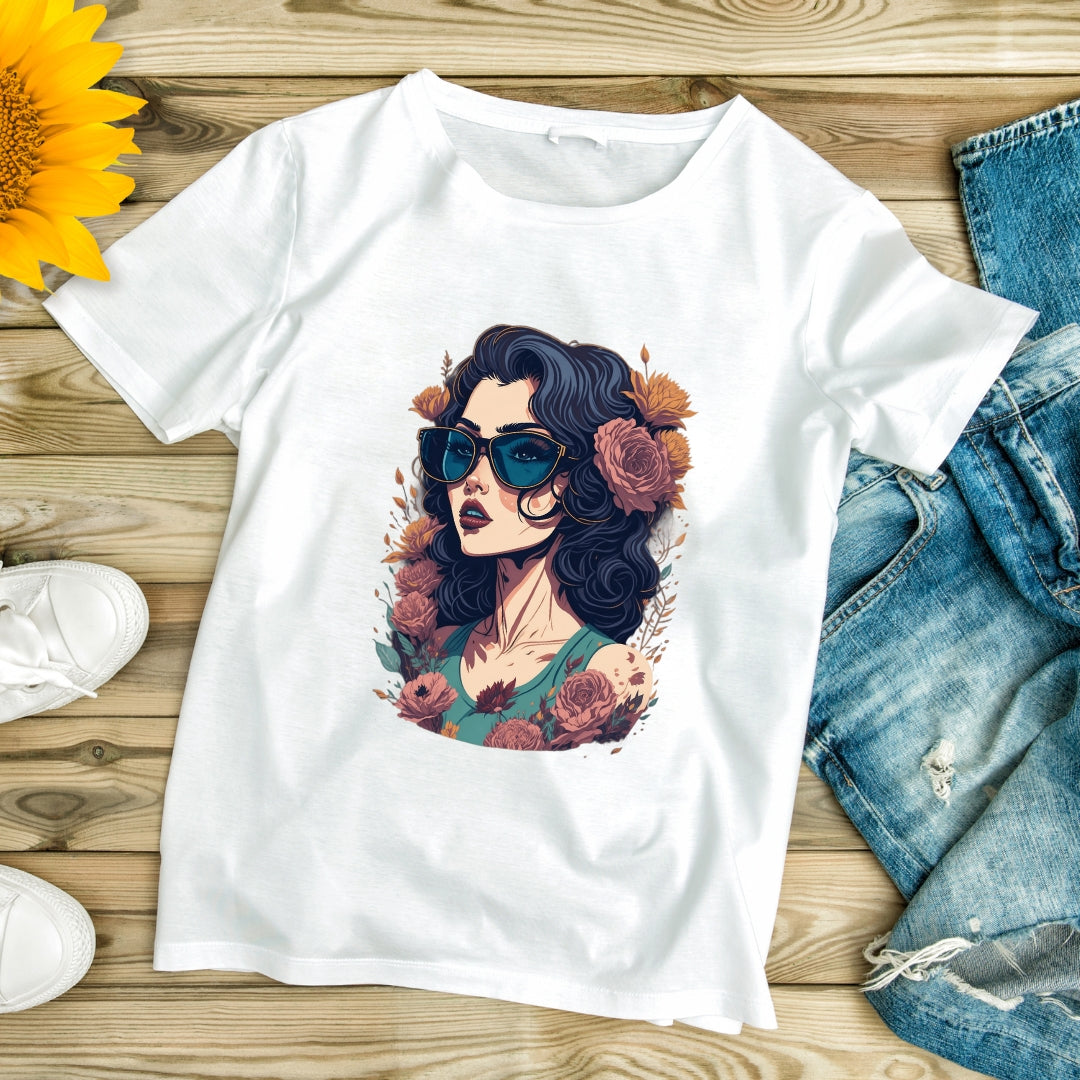 White Printed T-Shirt – Stylish & Comfortable (Pack f 1)
