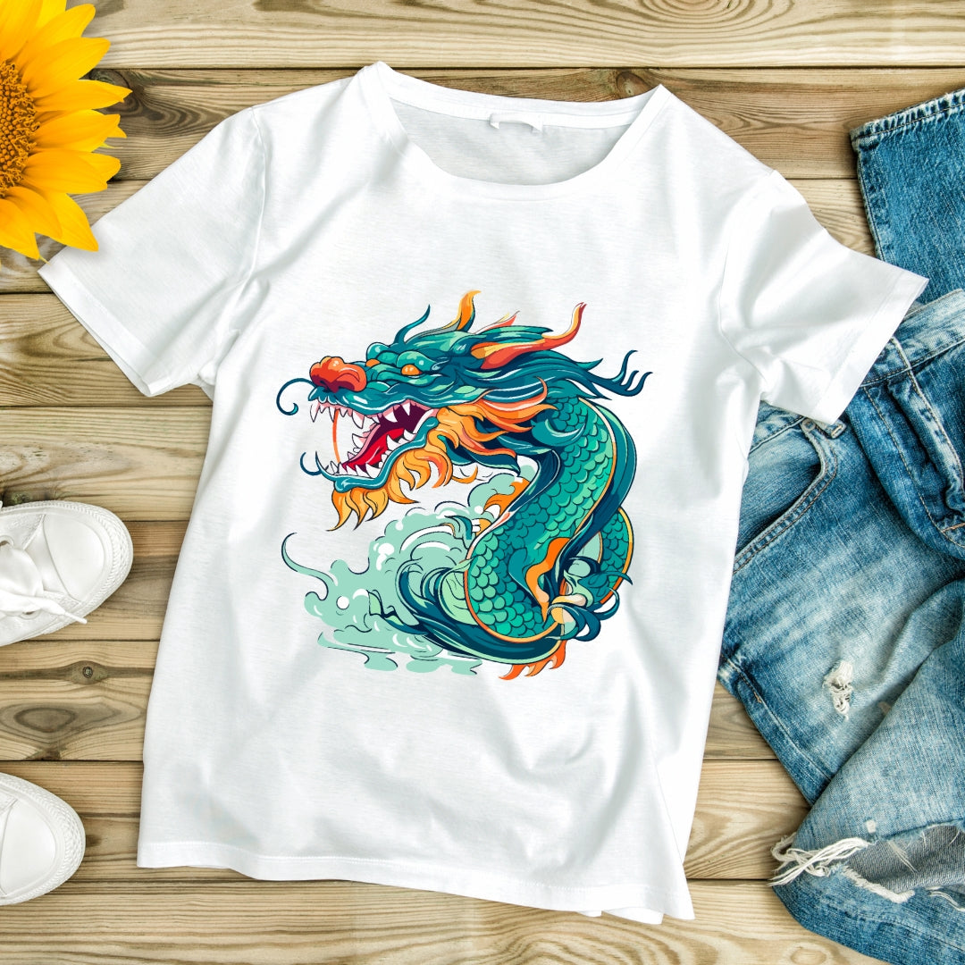 White Printed T-Shirt – Stylish & Comfortable (Pack f 1)