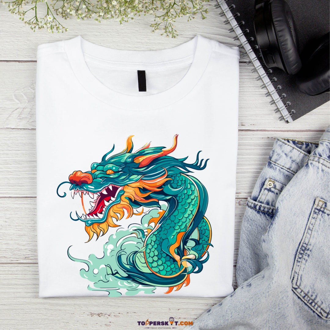 White Printed T-Shirt – Stylish & Comfortable (Pack f 1)