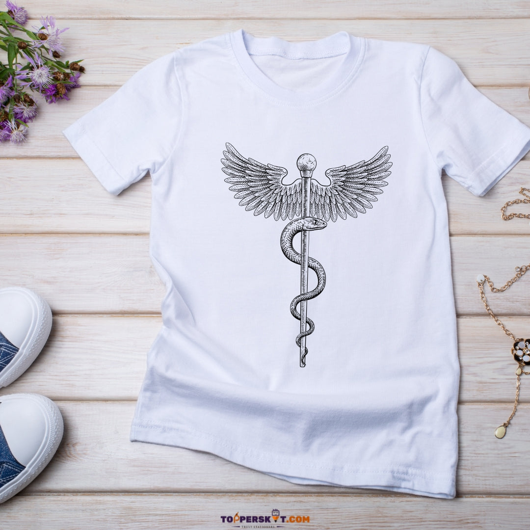 White Printed T-Shirt – Stylish & Comfortable (Pack f 1)