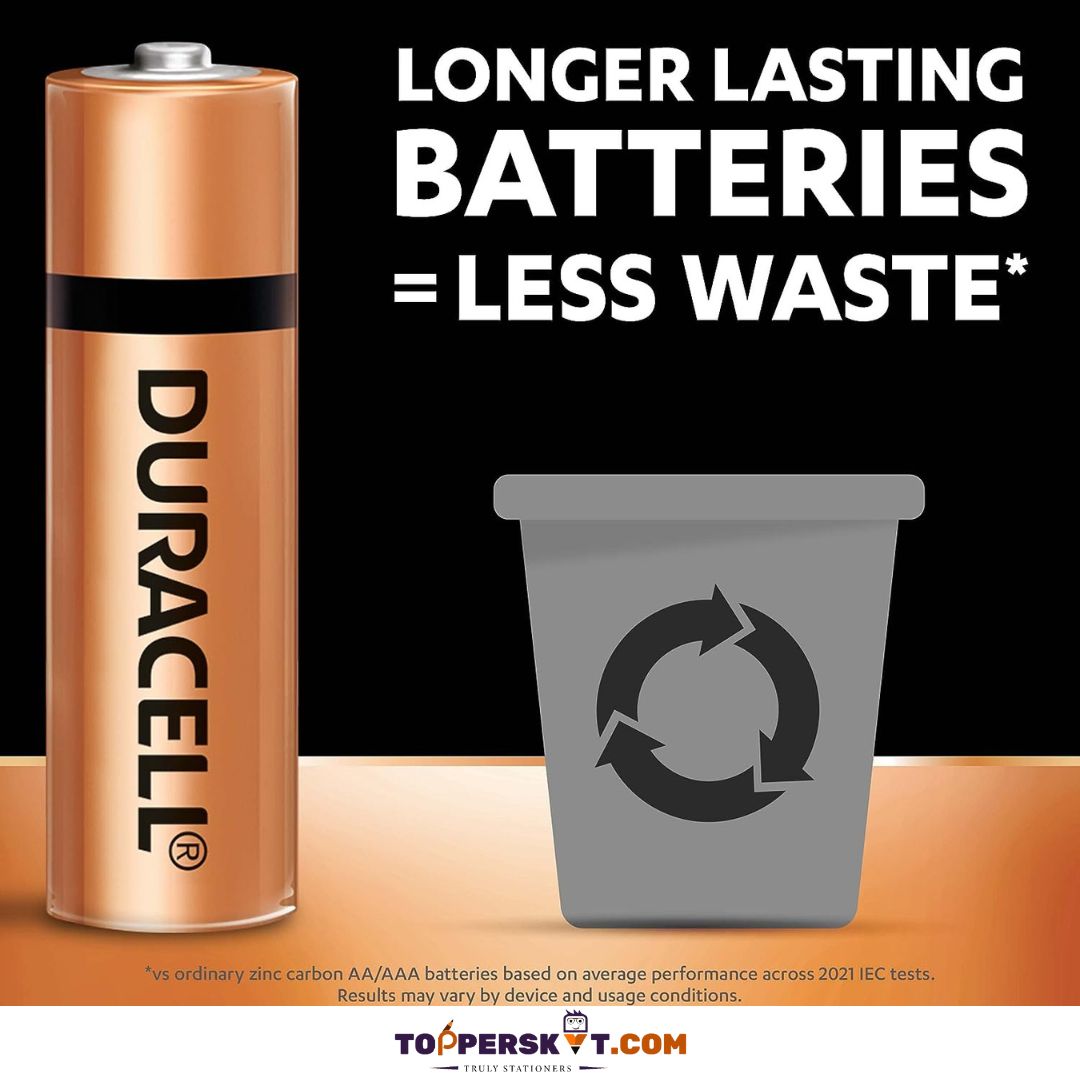 Duracell 2X Long Lasting AAA Batteries: Extended Performance for High-Drain Devices ( Set of 2 ) - Topperskit LLP