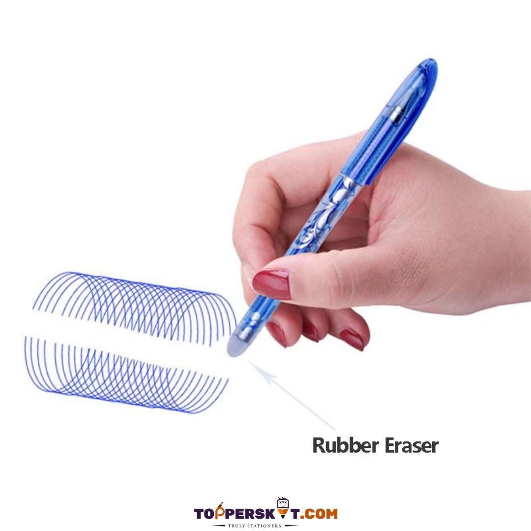 MagicWipe Erasable Gel Pen: Effortless Precision in Blue Ink ( Pack of 1 ) - Topperskit LLP