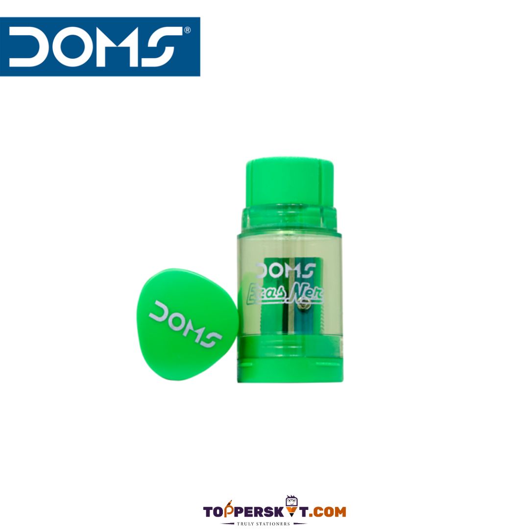Doms Erasner Combo Eraser + Sharpener: Efficient Duo ( Pack Of 1 ) - Topperskit LLP