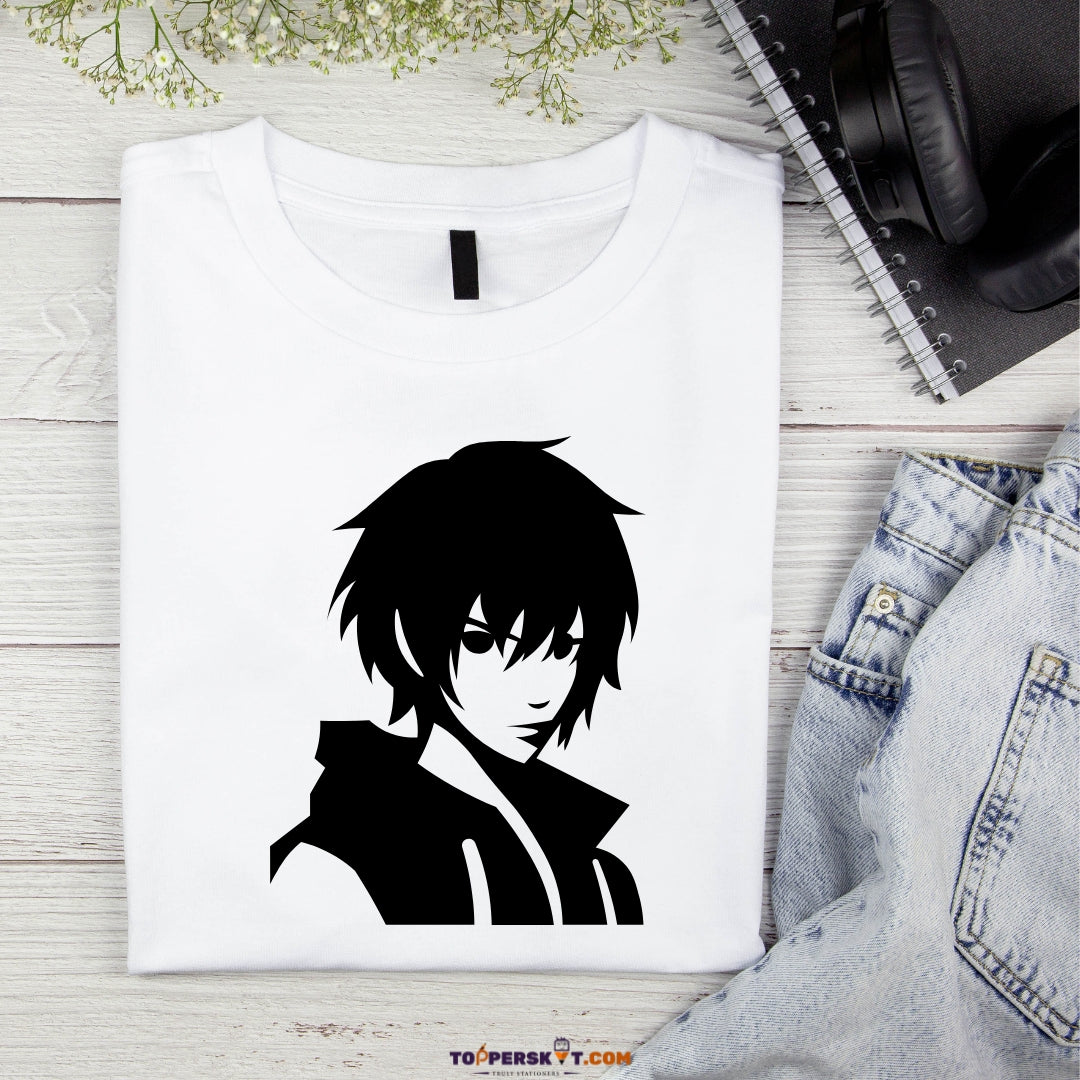 White Printed T-Shirt – Stylish & Comfortable - Size: Small (Pack f 1)