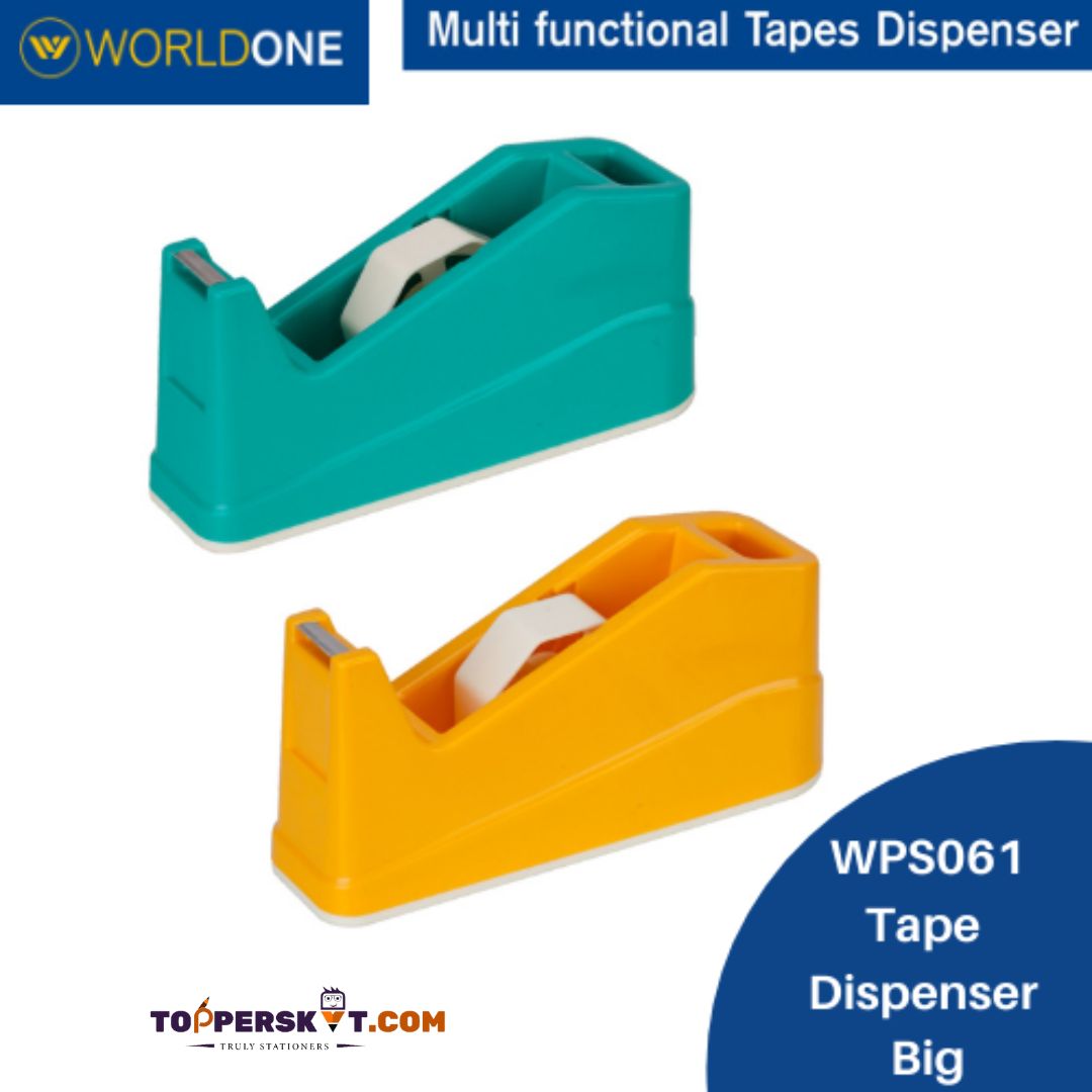WorldOne Tape Dispenser-WPS061: Durable and Colorful Office Essential ( Pack of 1 ) - Topperskit LLP