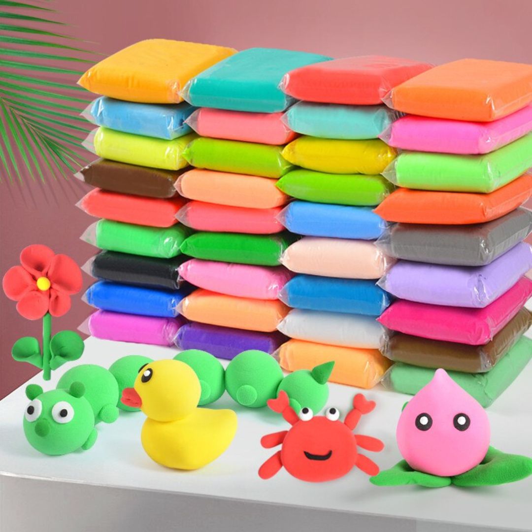 Air Dry Clay – Vibrant Colours: Safe, Fun, and Fancy Modelling Clay for Creative Play ( Pack of 12 ) - Topperskit LLP