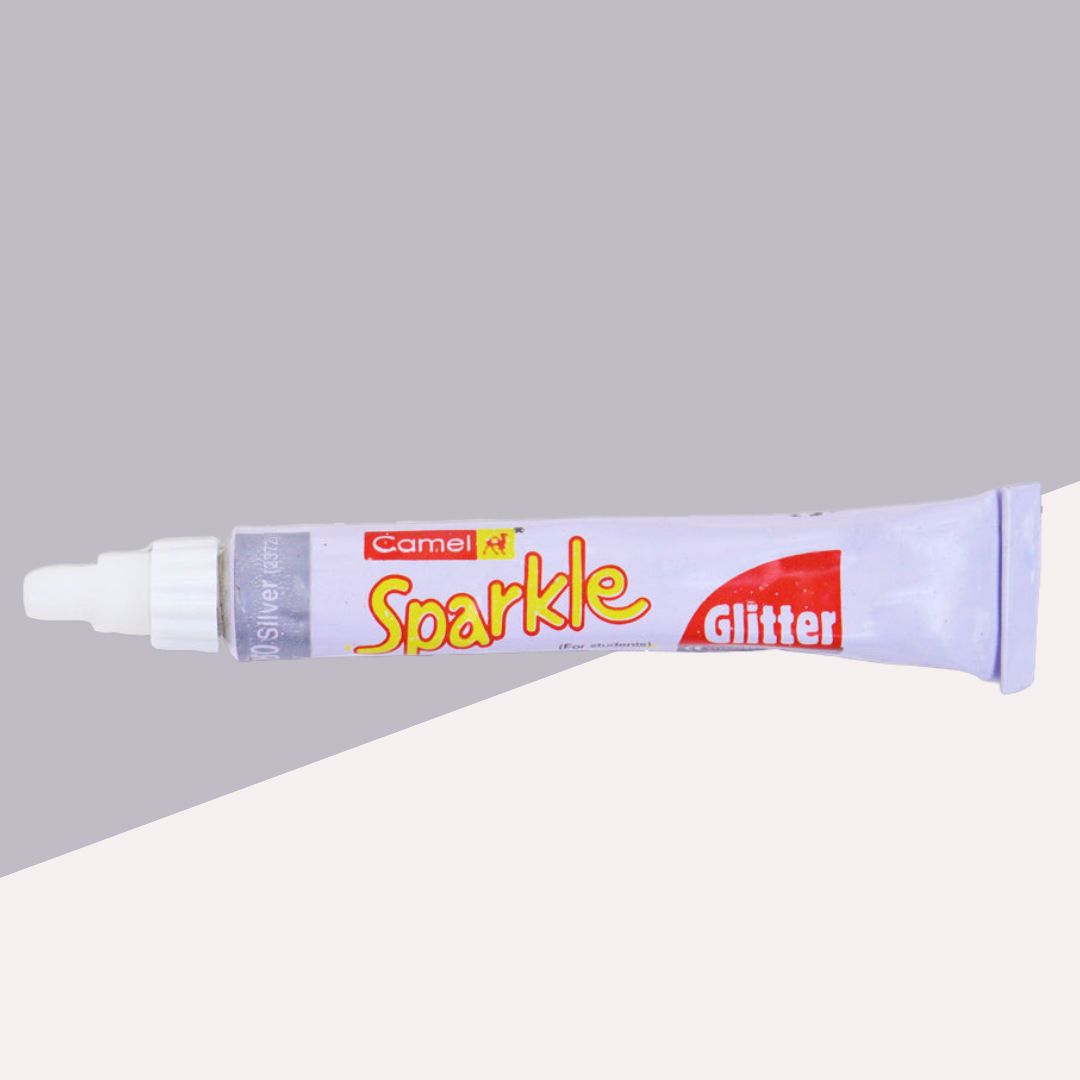 Camlin Sparkle Glitter Colour - Silver: Infuse Your Creations with Glimmering Elegance ( Pack Of 1 ) - Topperskit LLP