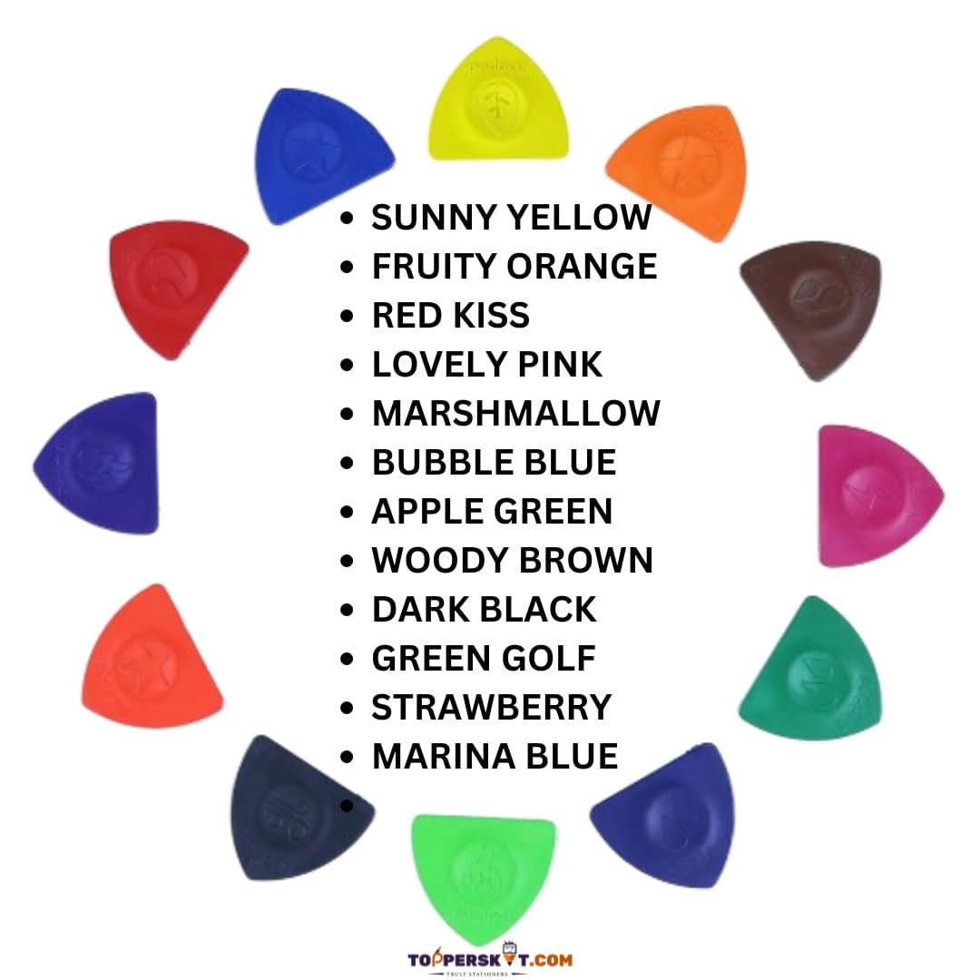 Maped Magic Stone Color Peps Crayons – Vibrant & Fun Crayons for Kids (Pack of 12)