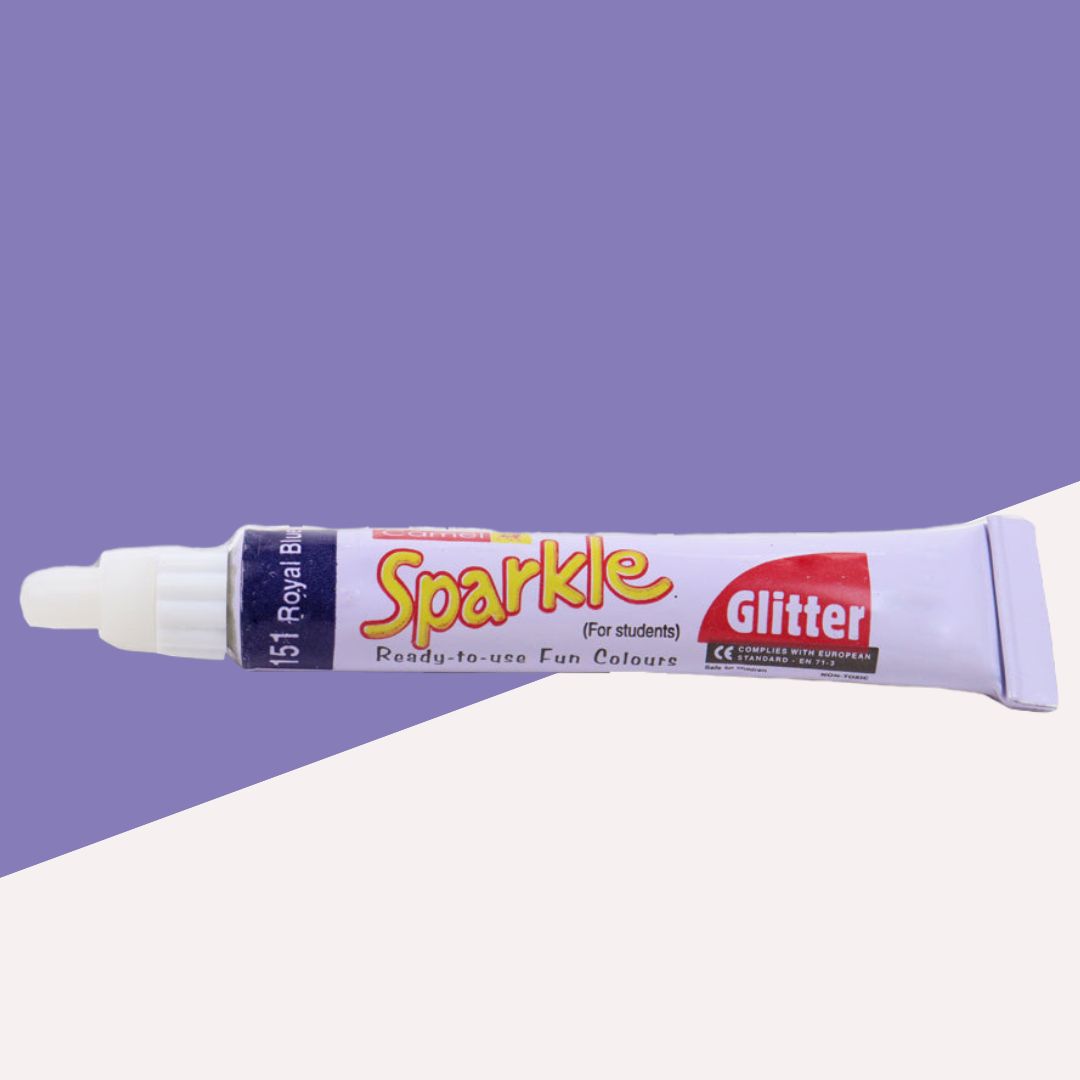 Camlin Sparkle Glitter Colour - Royal Blue: Add Regal Brilliance to Your Creations ( Pack Of 1 ) - Topperskit LLP