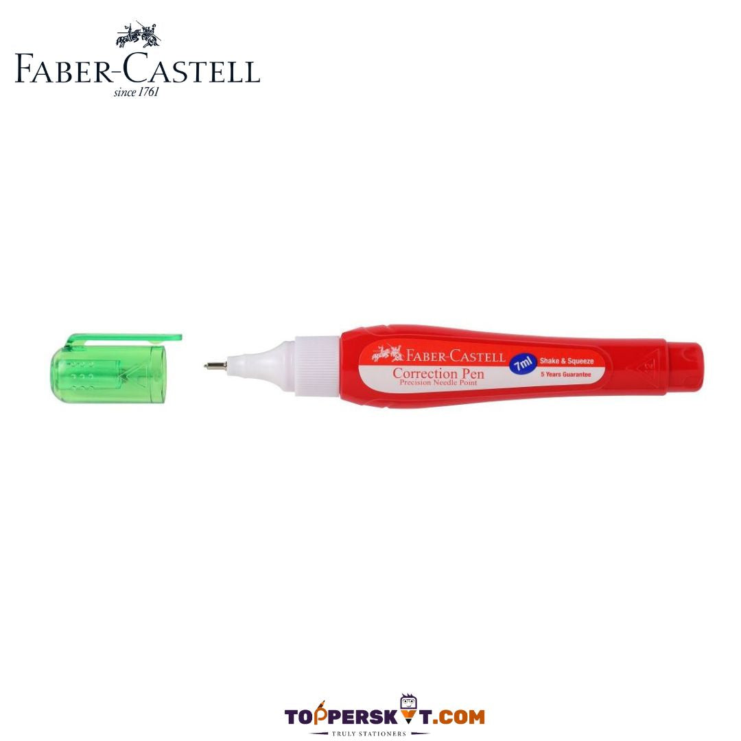Faber-Castell Correction Pen - 7ml: Precision Corrections for Professionals, Students, and Business Owners ( Pack of 1 ) - Topperskit LLP