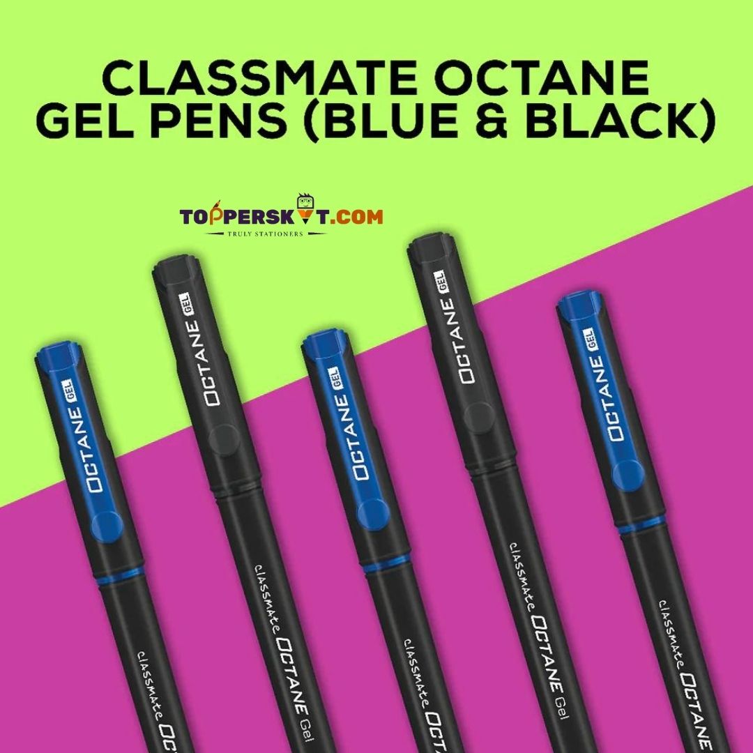 Classmate Octane Gel Pen – Black: Elegance in Writing Precision with Japanese Waterproof Ink ( Pack of 1 ) - Topperskit LLP
