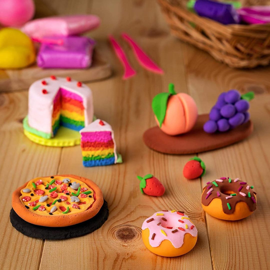 Air Dry Clay – Vibrant Colours: Safe, Fun, and Fancy Modelling Clay for Creative Play ( Pack of 12 ) - Topperskit LLP
