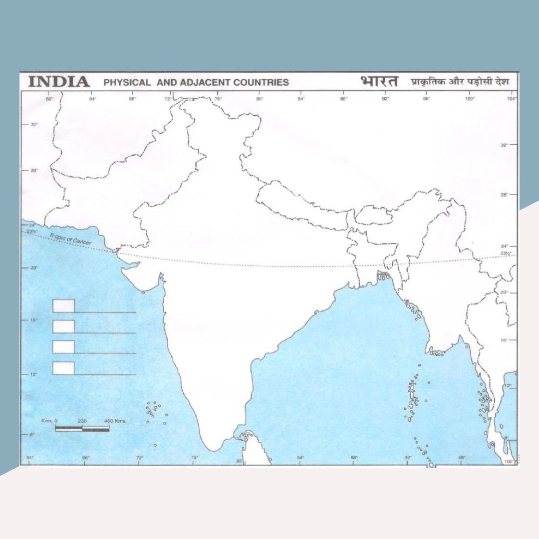 India - Physical Map ( Set of 10 ) - Topperskit LLP