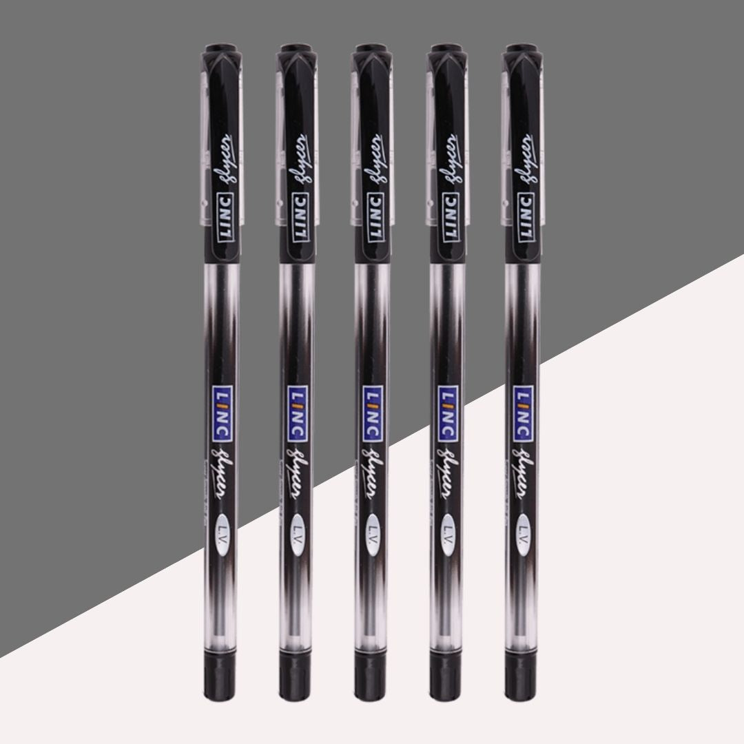 Linc Glycer Ball Pen – Black: Effortless Writing with Fast Flowing Ink Technology ( Pack of 1 ) - Topperskit LLP