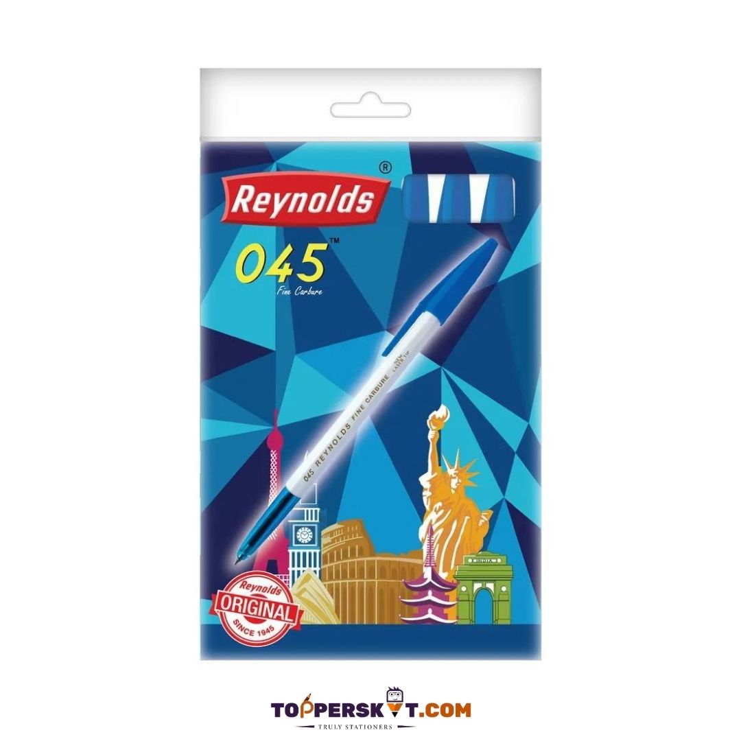 Reynolds 045 Ball Pen – Red: Effortless Precision and Long-Lasting Performance ( Set of 5 ) - Topperskit LLP