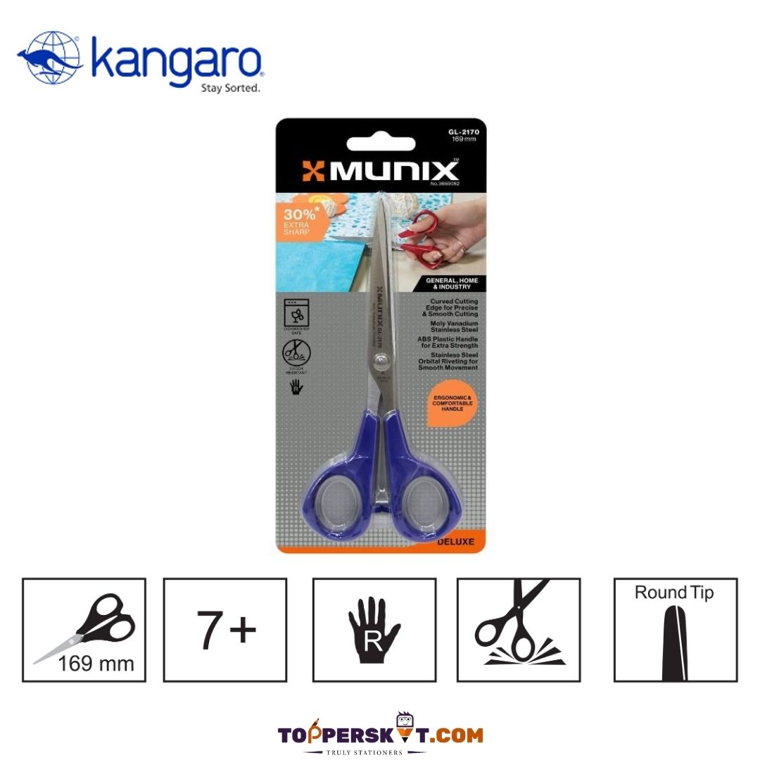 X-Munix Scissors - 169 mm : Precision Craftsmanship for Clean and Efficient Cuts ( Pack of 1 ) - Topperskit LLP