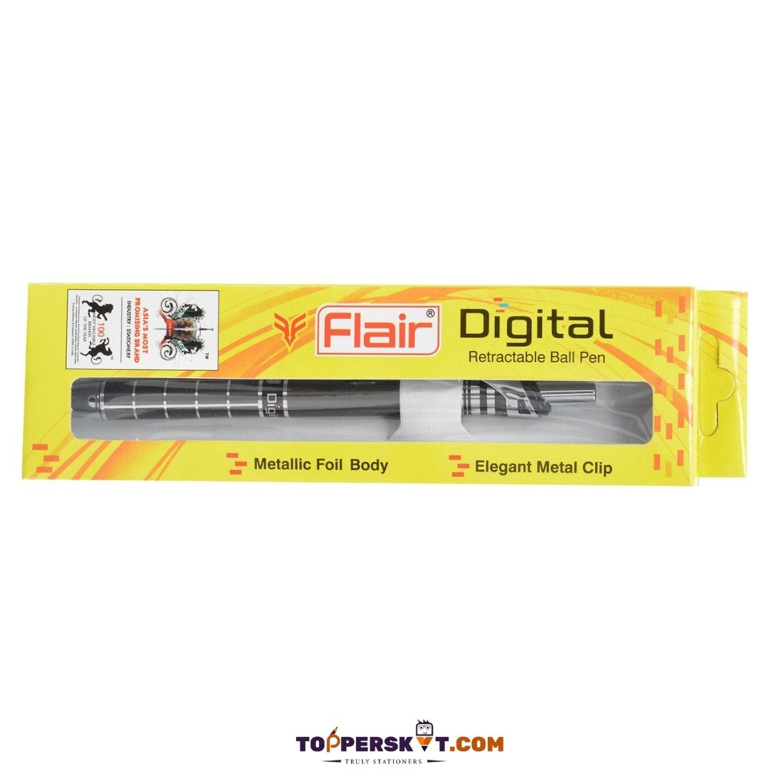 Flair Digital Retractable Ball Pen – Blue : Unleash Your Writing Potential ( Pack of 1 ) - Topperskit LLP