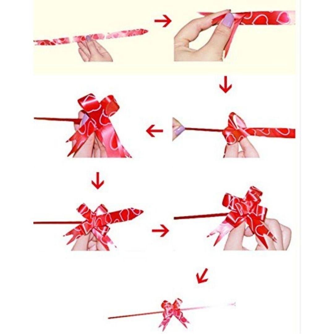 Pull Flower Ribbon Set - Small : Enchanting Elegance ( set of 5 )