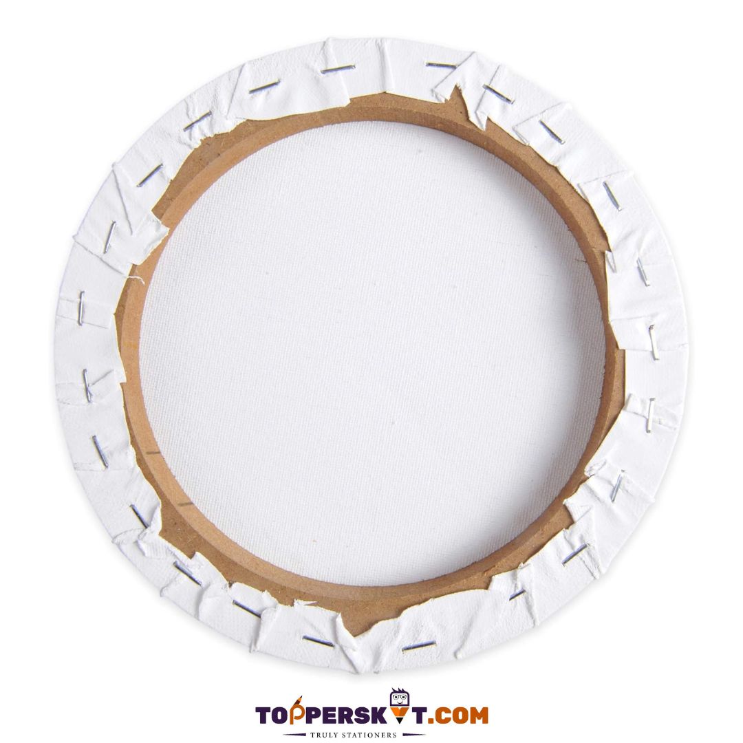 Camel Round Stretched Canvas - 8 x 8 inches : Unleash Your Creativity on a Premium Canvas (Pack of 1) - Topperskit LLP