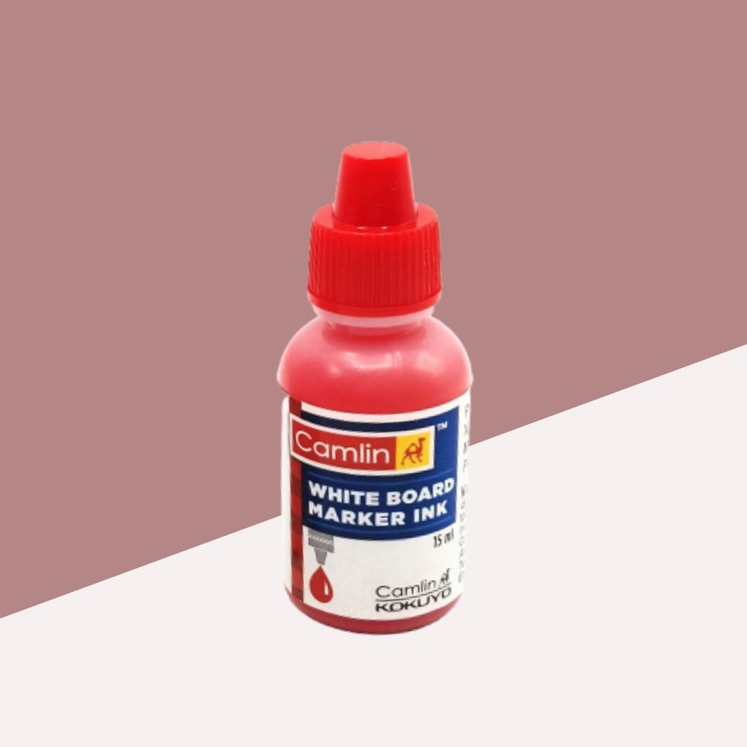 Camlin Whiteboard Marker Ink 15ml, Red Pack Of - Main Image