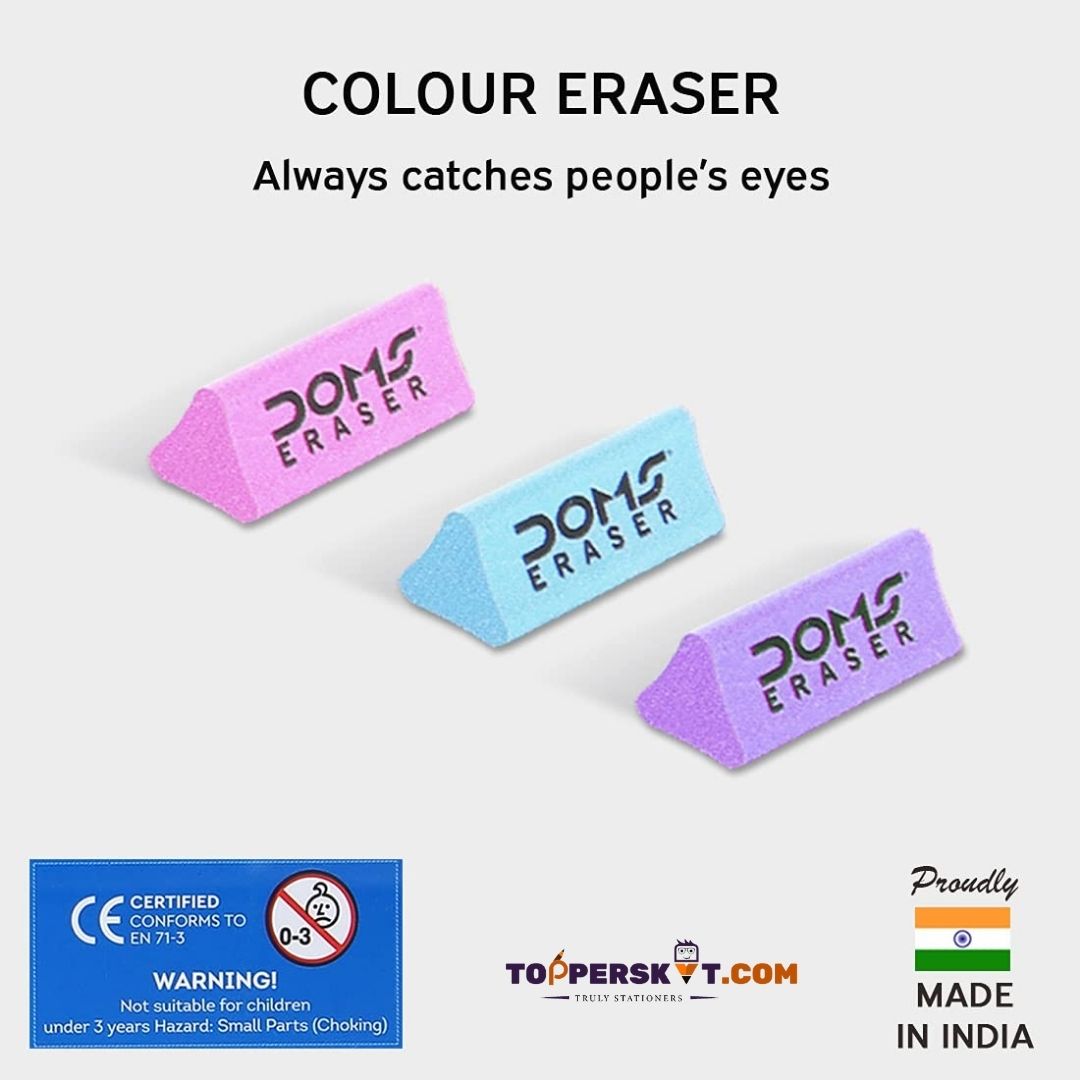 Doms Triangular Eraser: Precision Erasing ( Set Of 5 ) - Topperskit LLP