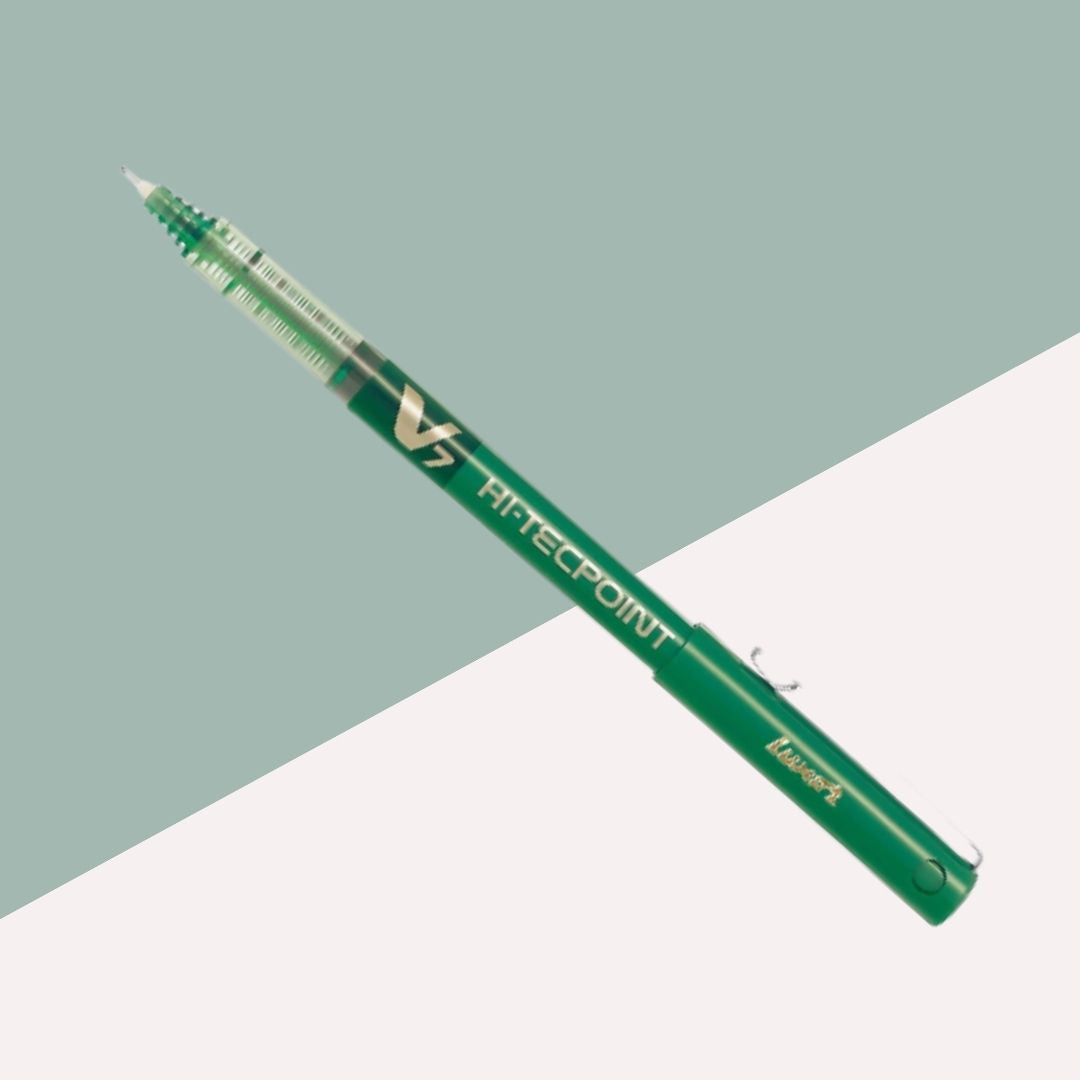 Pilot V7 Hitech Point Gel Pen – Green : Precision Craftsmanship with Japanese Innovation ( Pack of 1 ) - Topperskit LLP