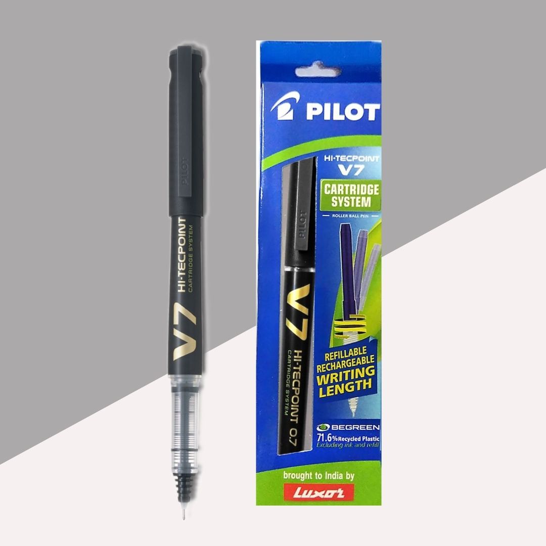 Pilot V7 Hitech Point Gel Pen Cartridge System – Black: Precision Redefined ( Pack of 1 )