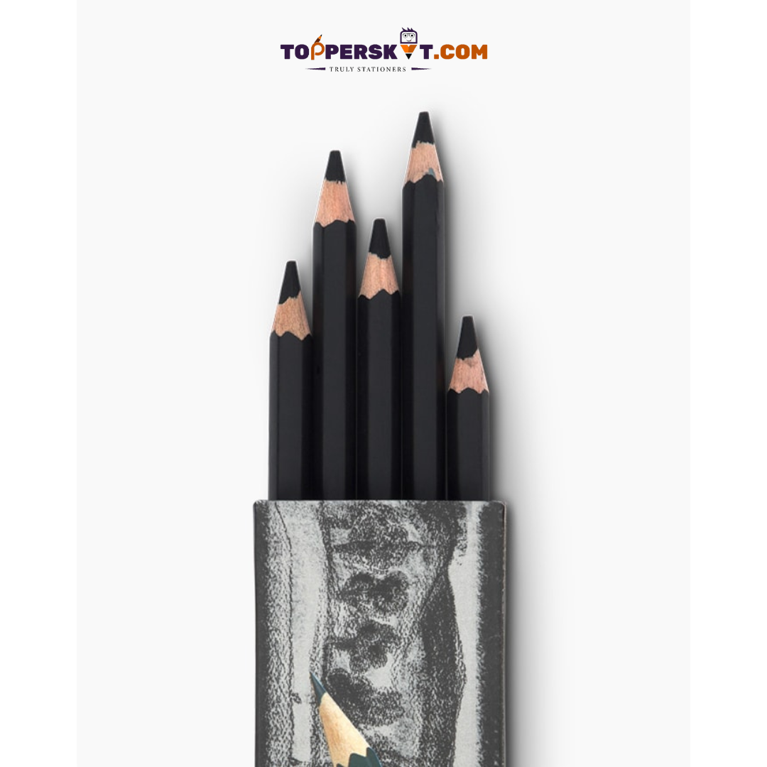 Camlin Charcoal Pencil - Soft : Pencils for Artistic Mastery ( Pack Of 10 ) - Topperskit LLP