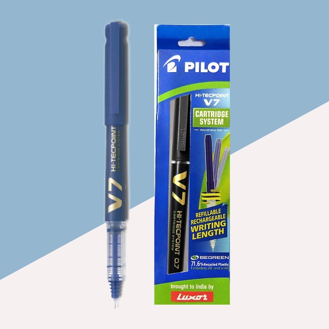 Pilot V7 Hitech Point Gel Pen Cartridge System – Blue Pack of