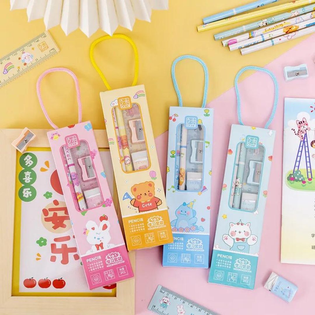 Cartoon Theme Stationery Delight: Inspiring Creativity Return Gift Set - Topperskit LLP