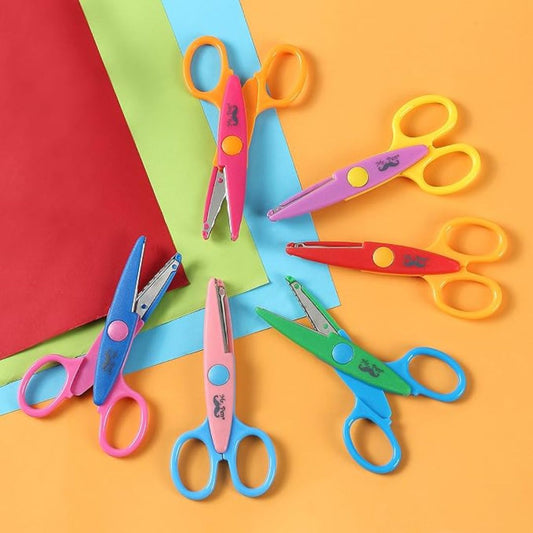 Zig-Zag Scissor with Stainless Steel Blade & Comfortable ABS Handle (Pack Of 1)