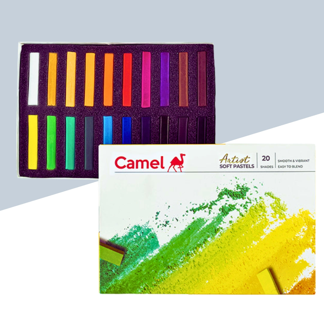 Camel Artist Soft Pastels –  Smooth Texture & Superior Blending (Pack of 20)