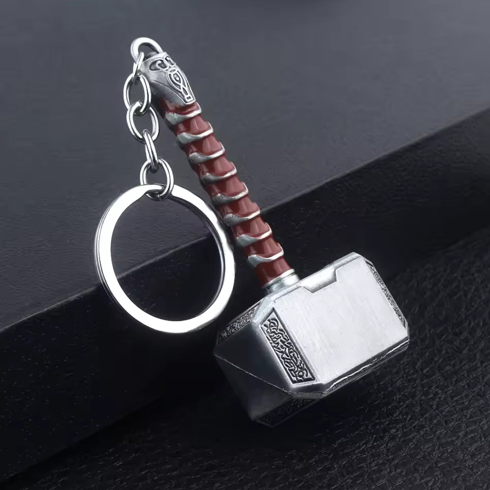 Thor Hammer Metal Keychain- Keyring for Marvel Fans (Pack of 1)