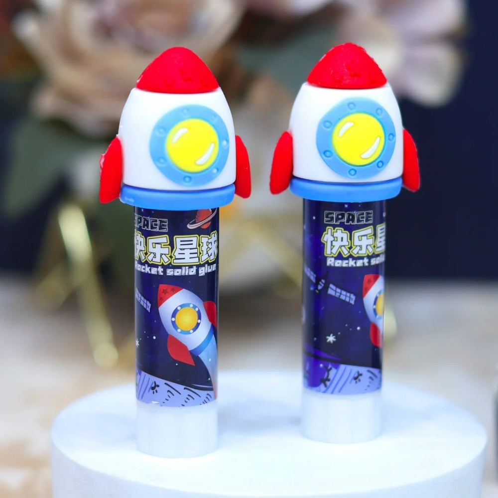 Space Rocket Shape Glue Stick - 8 gm (Pack of 1)