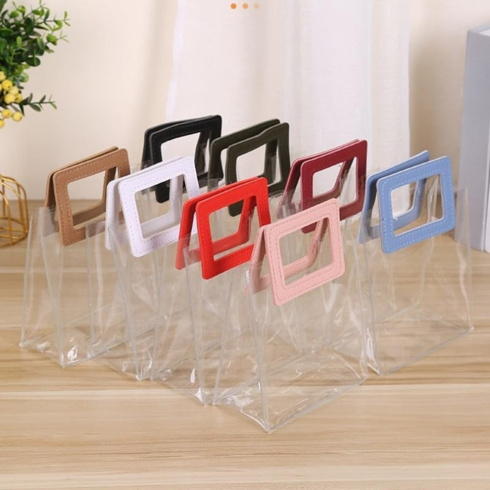 Transparent Clear Gift Bag with Handle – Reusable PVC Gift Wrap Bag (Pack of 1)