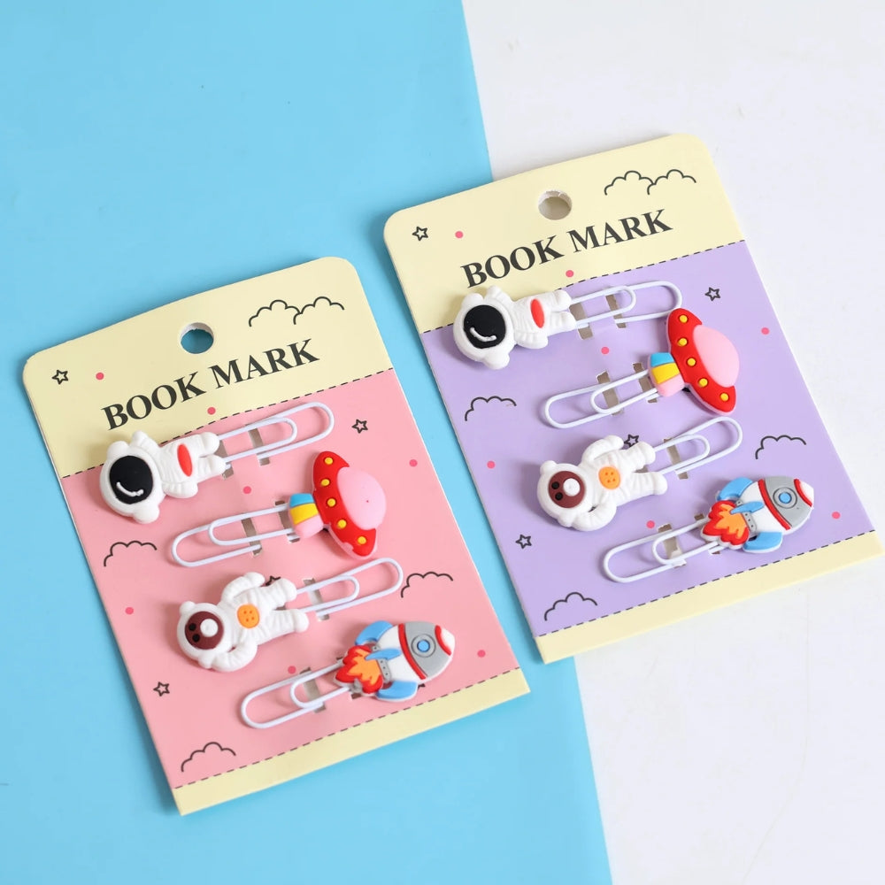 Space Journey Bookmark Paper Clip – Assorted Color (Pack of 4 )