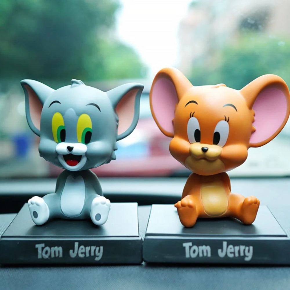 Cartoon Tom and Jerry Bobble Head – Fun Car Dashboard & Desk Décor (Pack of 1)