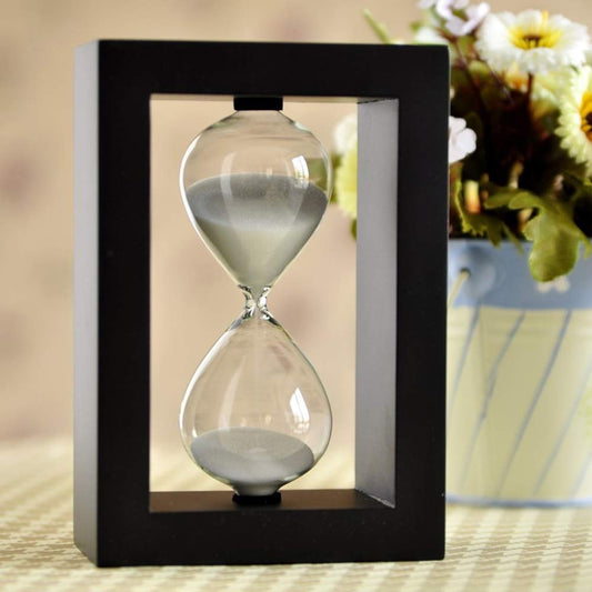 Rectangle Hourglass with Wooden Sand Timer (Pack Of 1)
