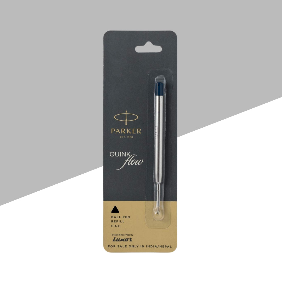 Parker Quink Flow Ball Pen Refill – Black Ink Smooth Writing (Pack of 1)
