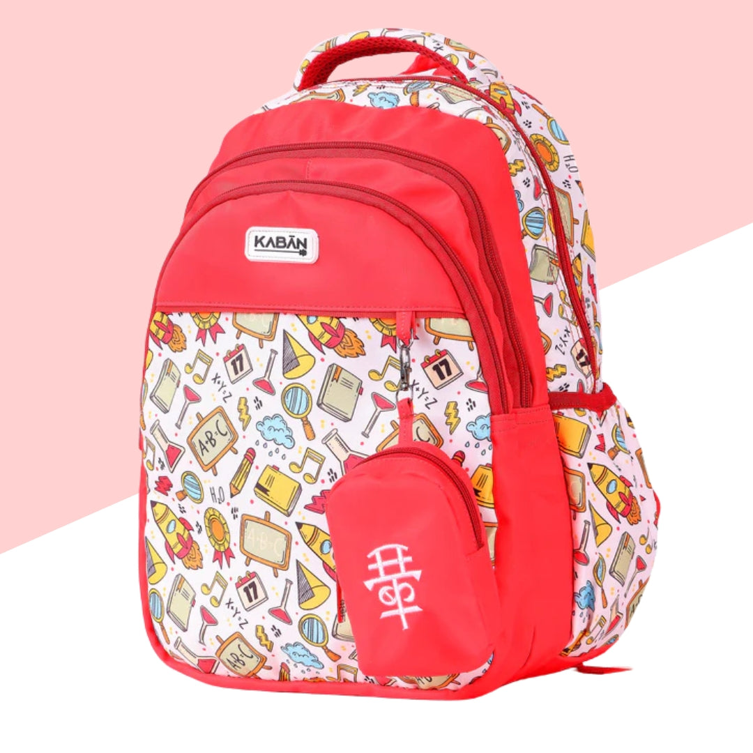 Kaban Red Roadster Backpack – 20L Stylish Bags for School & Travel (Pack of 1)