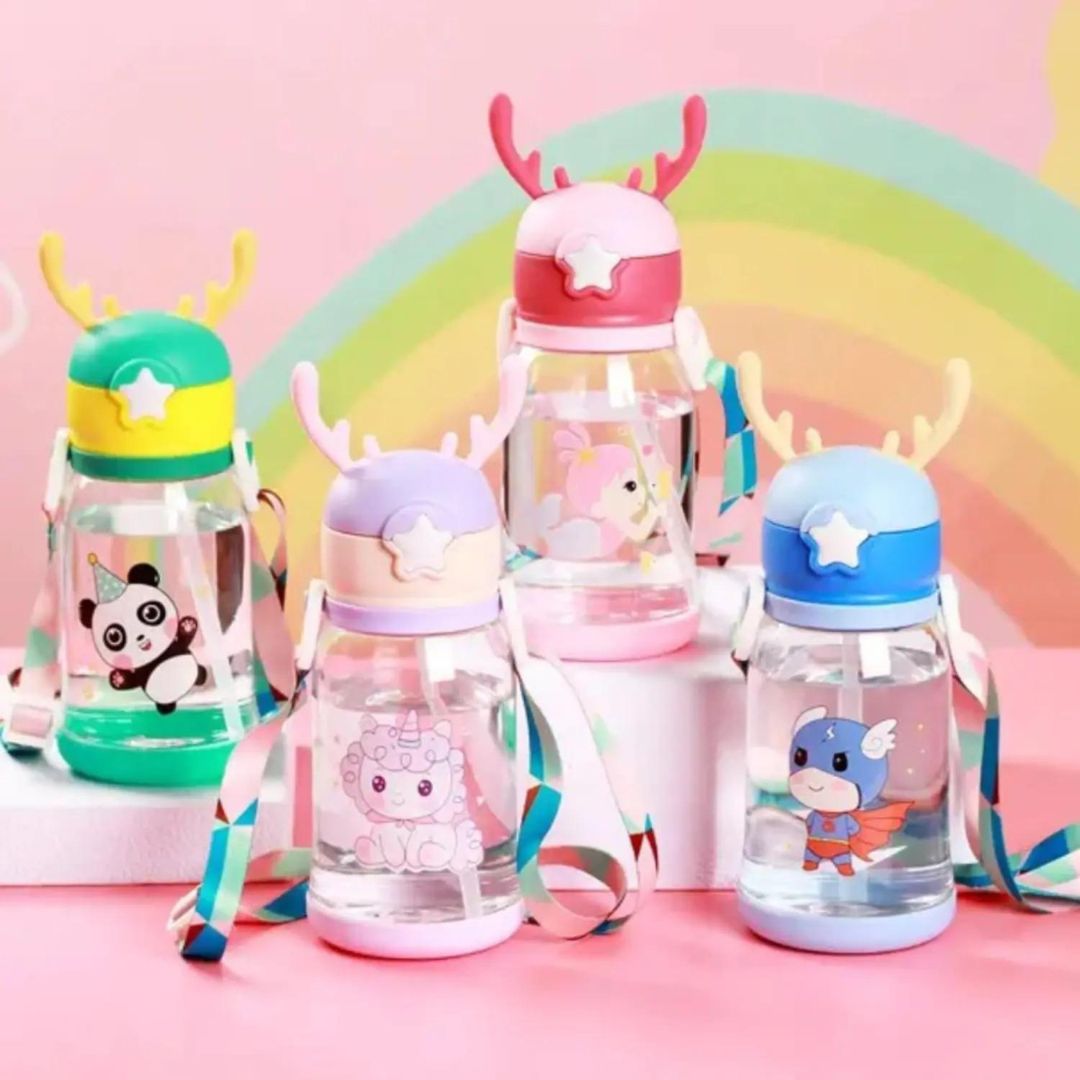 Transparent Sipper Deer Water Bottle (Pack of 1)