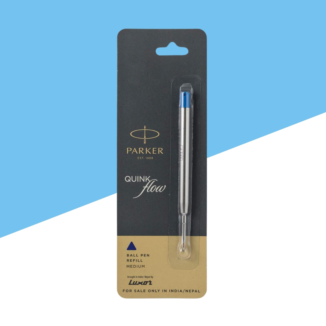 Parker Quink Flow Ball Pen Refill – Blue Ink Smooth Writing (Pack of 1)