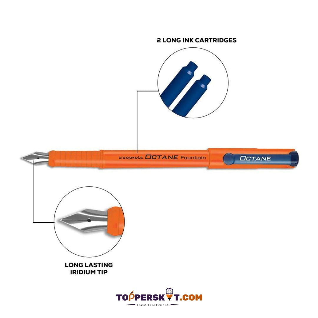 Classmate Octane Fountain Ink Pen - Blue Ink ( Pack Of 1 ) - Topperskit LLP
