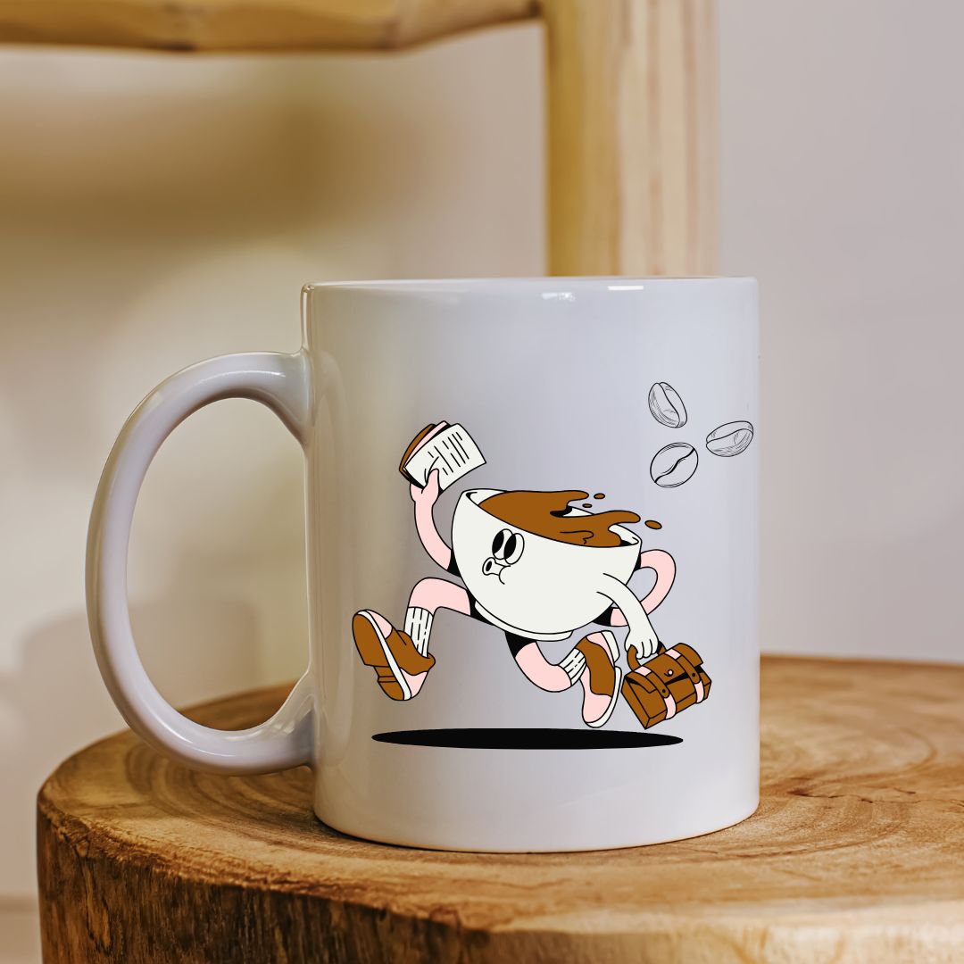 Stylish Coffee Mug with Printed Design (Pack of 1)