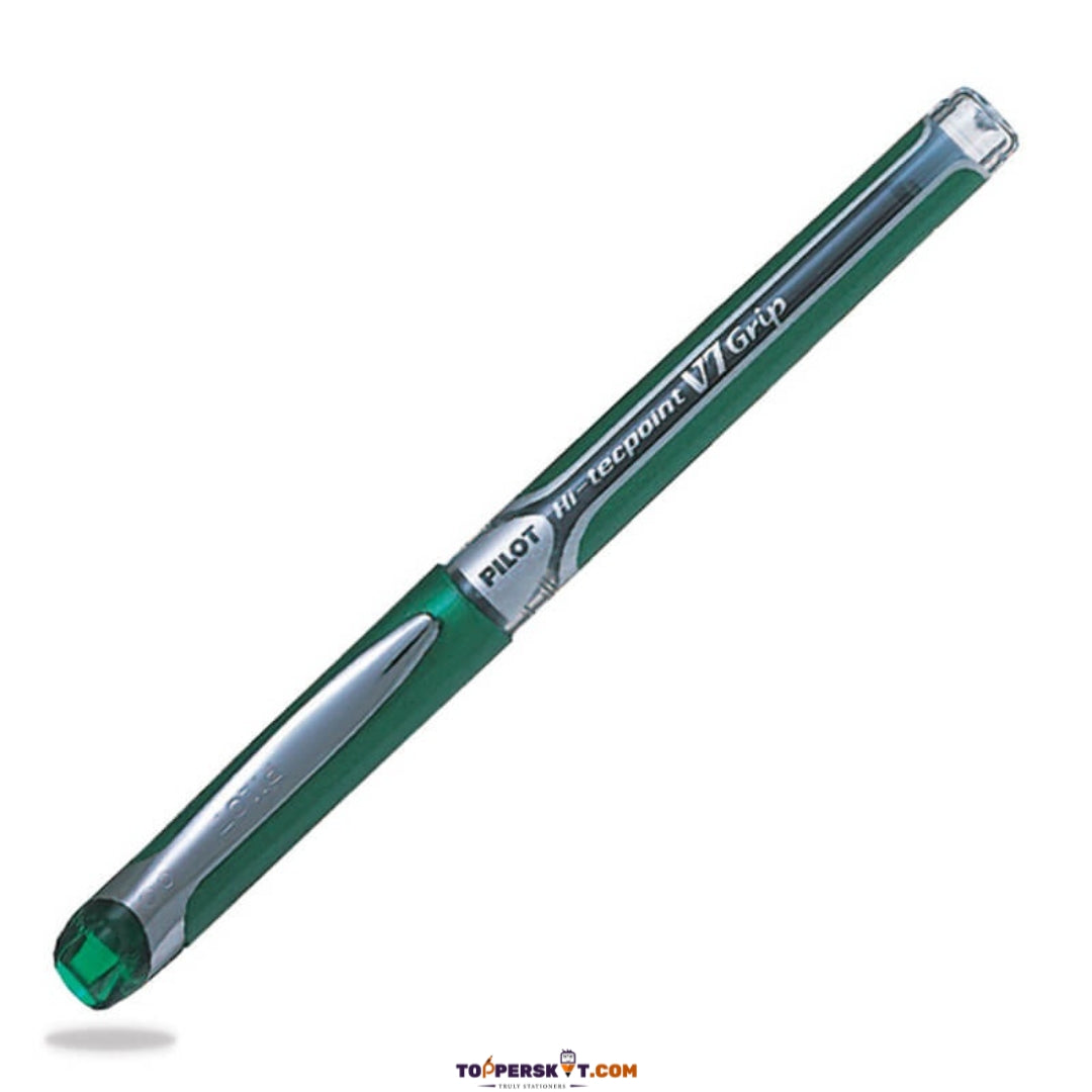 Pilot Hi-Tecpoint V7 Grip Roller Ball Pen 0.7 Extra Fine - Green Pen (Pack of 1)
