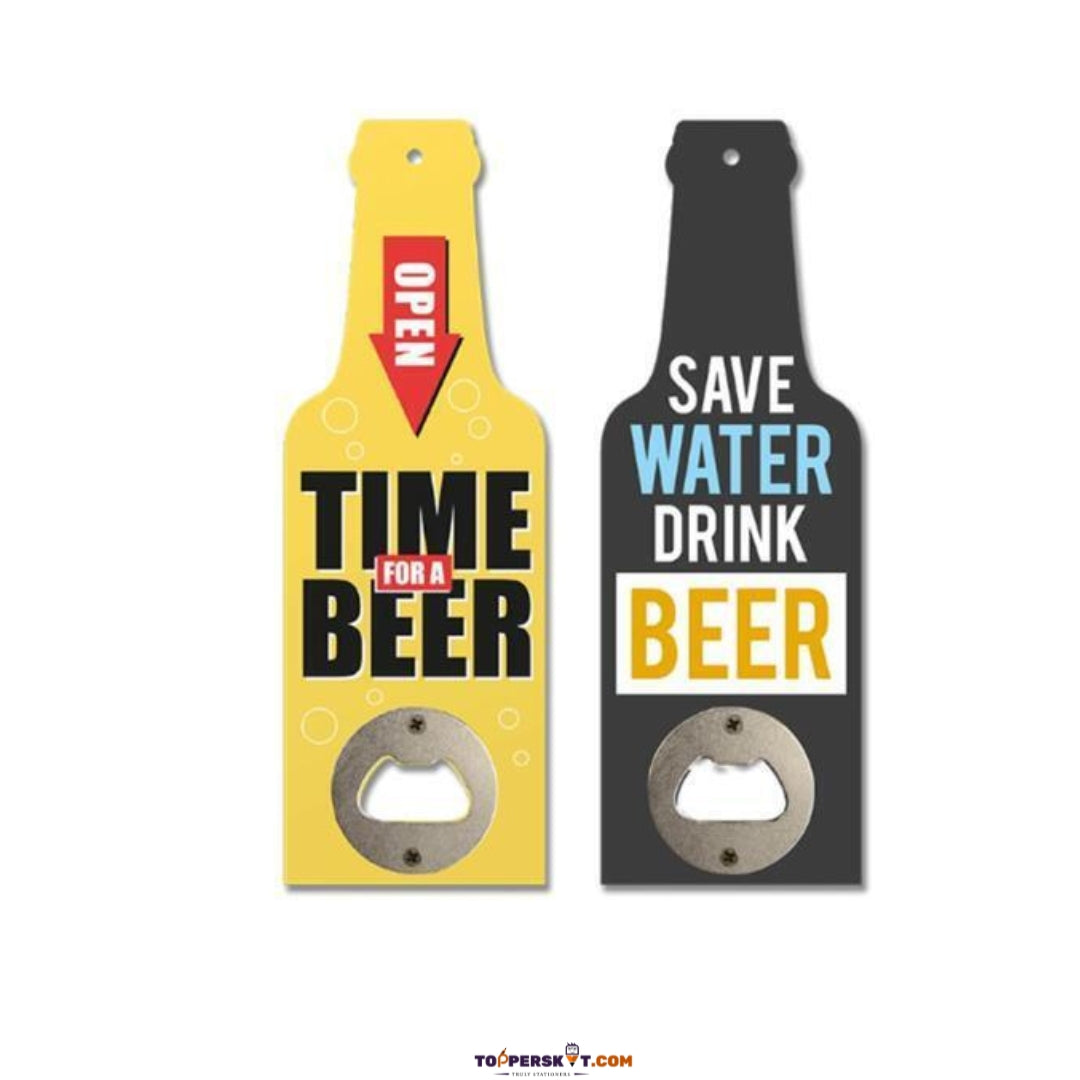 Wooden Magnetic Wall-Mounted Beer Bottle Opener – Stylish & Durable (Pack of 1)