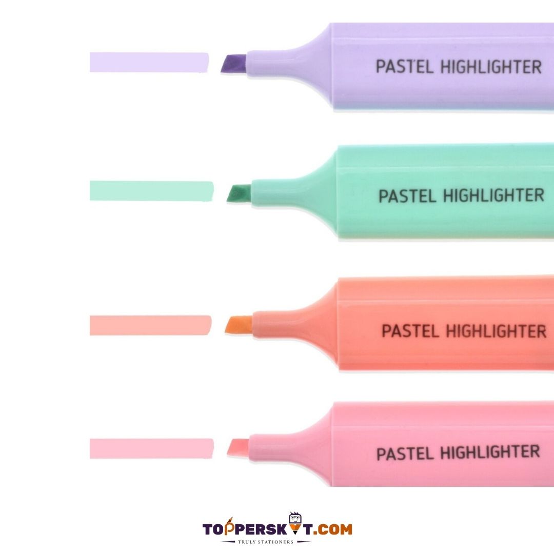 Luxor Pastel Highlighter Assorted: Effortless Precision and Aesthetic Excellence ( Pack Of 5 ) - Topperskit LLP