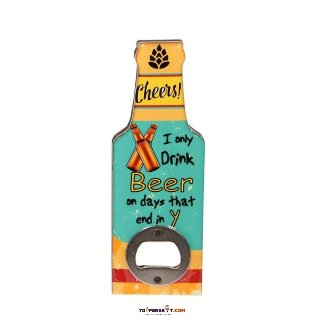 Wooden Magnetic Wall-Mounted Beer Bottle Opener – Stylish & Durable (Pack of 1)